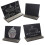 5 x 6 polegadas mini placas de quadro -quadro -quadro com base de madeira r   stica Base de madeira conjunto de 4 incluem 3 panelas 1