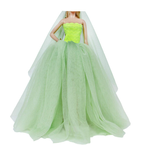 BJDBUS para roupas de noiva de tra      o de boneca de 11,5 polegadas de menina de 11,5 polegadas com vestido 1