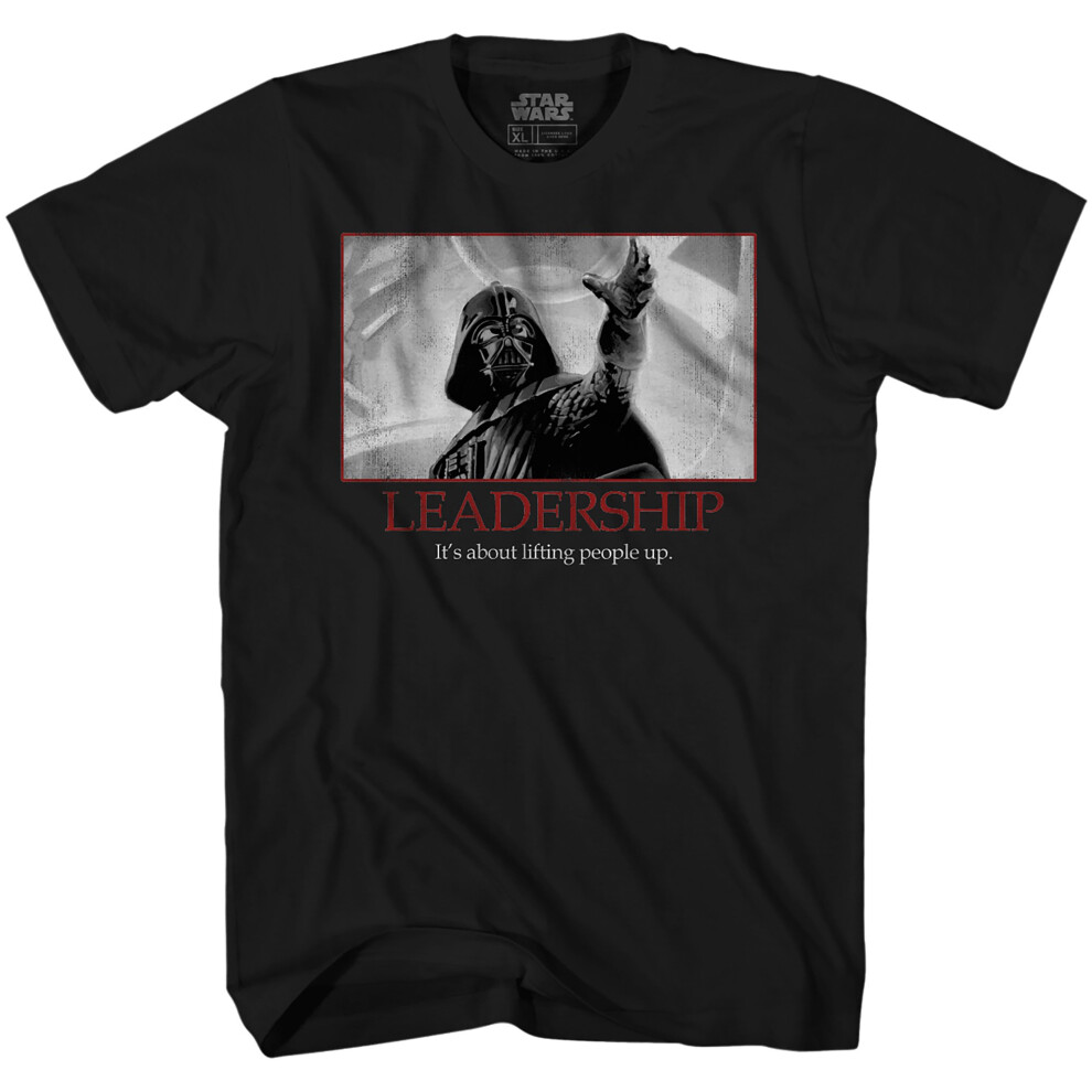 STAR WARS Darth Vader Leadership Motivational Poster Mens T-Shirt(Blac
