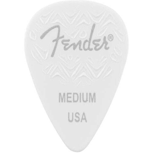 Fender Fender Wavelength Gitaar Plectrums 351 Vorm, Wit, Midden, 6-Pack