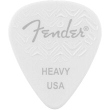 Fender Wavelength Gitaar Plectrums 351 Vorm, Wit, Zwaar, 6-Pack