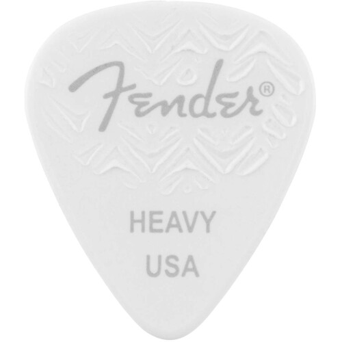 Fender Fender Wavelength Gitarrplektrum 351 Form, Vit, Tung, 6-Pack