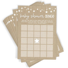 Tryckt Baby Shower Spel, Bingo, Kraft, 50 Kort