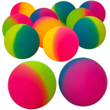 Bedwina Jumbo Super Bouncy -pallot - (12 kpl pakkaus) 2,35 tuuman palloja lapsille kirkkaissa, monivärisissä syntymäpäiväjuhlien lahjoiksi ja kar