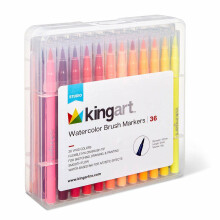 KINGART Aquarell-Pinselmarker, 36 Stck, mehrfarbig, 410-36