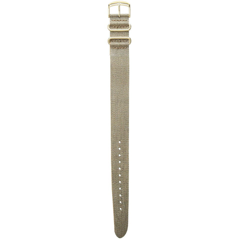 Timex TW7C27600 Weekender 20mm Gold Metallic Fabric Strap