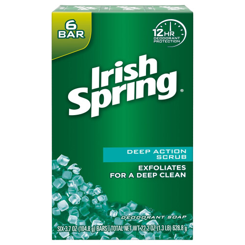 Irish Spring Σαπούνι Μπαρ Scrub 3.7 Οζ (Συσκευασία 6 τεμαχίων)