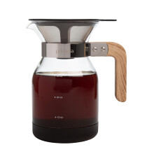 Primula Park Set met permanente herbruikbare, verwijderbare filterkoffiedruppelaar Giet-overmaker Brouwpot Borosilicaatglas Gemakkelijk te gebruiken
