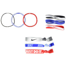 Nike Mixed Paardenstaarthouder 9PK OSFM Game Royal/Zwart/University RED