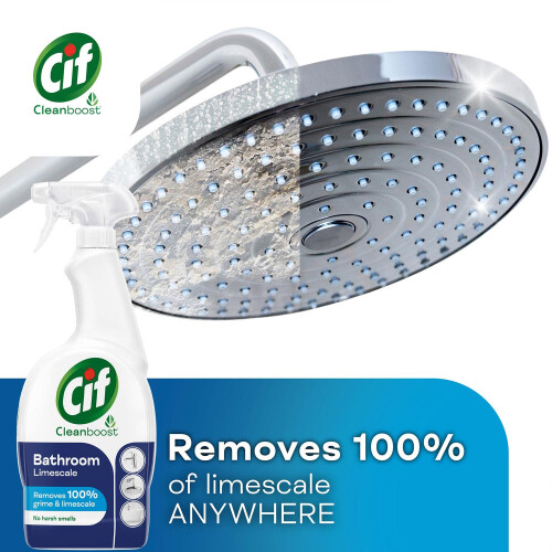 Cif 6x700ml Cif Cleanboost Bathroom Spray Removes Limescale 1