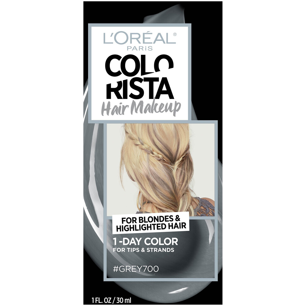 Continua Parigi L'oreal Paris Hair Makeup Temporary 1-Day Hair Color For Blondes Grey 700 1 Fluid Ounce