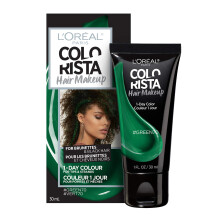 L'Oreal Paris Hair Makeup Temporär 1-Dags Hårfärg för Brunetter, Grön 70, 1 Fl Oz