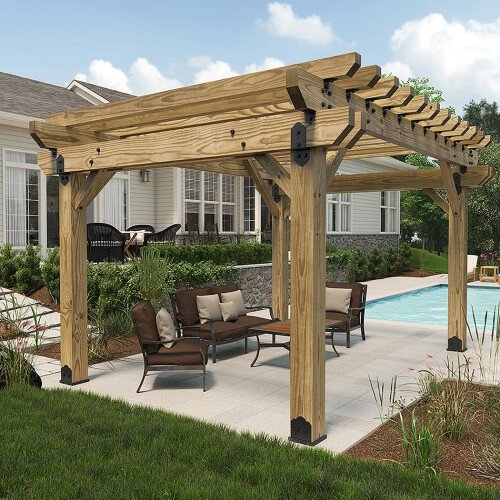 Ozco Building Products 54209 Laredo Sunset Lite 8x8 Post Base  (1 per Pack) 2
