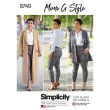 Simplicity-Schnittmuster 8749 A Mantel und Hose im Mimi-G-Stil fr Damen/Damen, Gre 1012141618 von Simplicity Creative Patterns