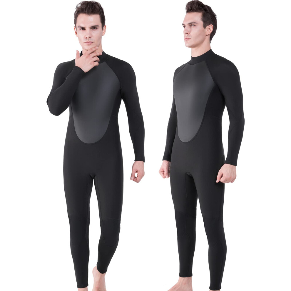 REALON Wetsuit Men 3/2mm Neoprene Full Body Scuba Diving Suits Adult L