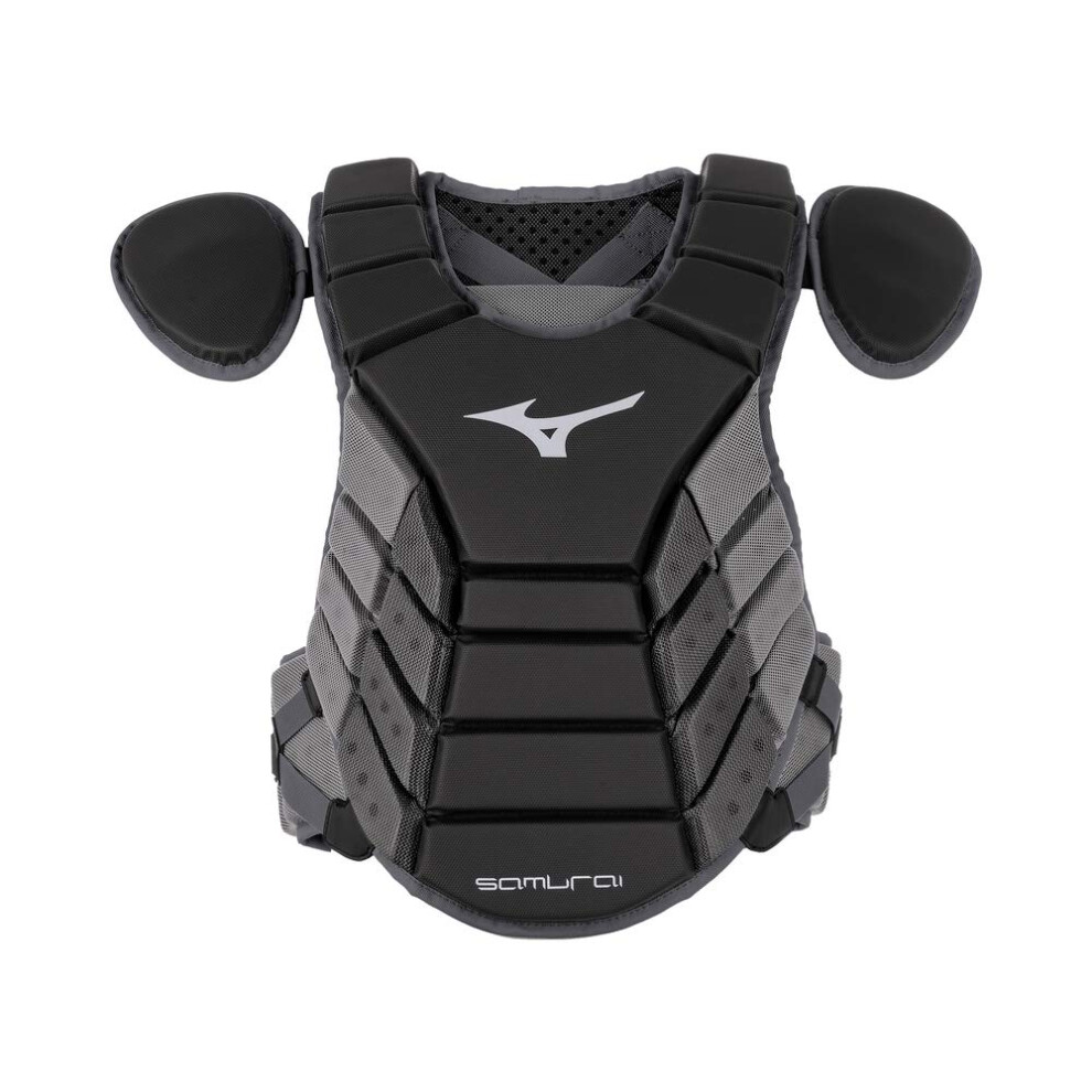 Mizuno Samurai Baseball Chest Protector 16"" Black/Grey