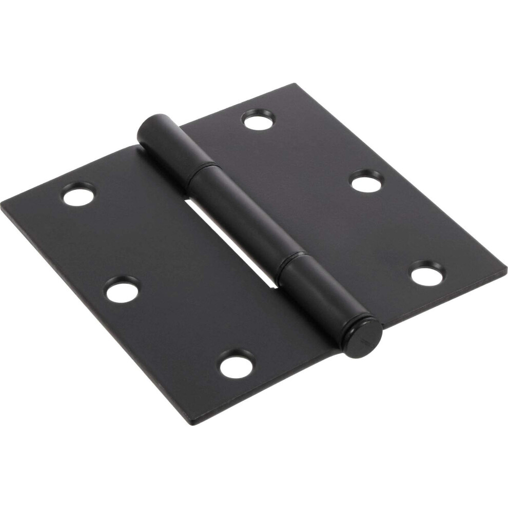 Hardware Essentials 854326 Square Corner Squeak-Proof Door Hinges 3-1/2 Inch Oil Rubbed Bronze 038902151391