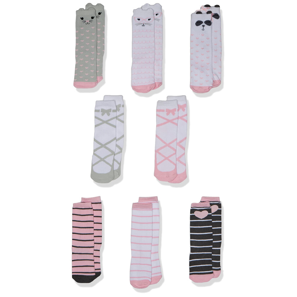 Chaussettes hautes unisexes en coton pour b   b    Hudson Baby, motif panda rose, 0     6 mois