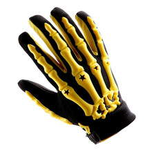 1Storm Jugend-Motocross-Handschuhe, Motorrad, BMX, MX, ATV, Dirt Bike, Fahrrad, Skelett, Radfahren, Kinderhandschuhe, Gelb