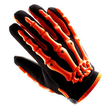 1Storm Jugend-Motocross-Handschuhe, Motorrad, BMX, MX, ATV, Dirt Bike, Fahrrad, Skelett, Radfahren, Kinderhandschuhe, Orange