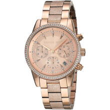 Michael Kors Women's Ritz Rose Gold Tone Stainless Steel Watch MK6598