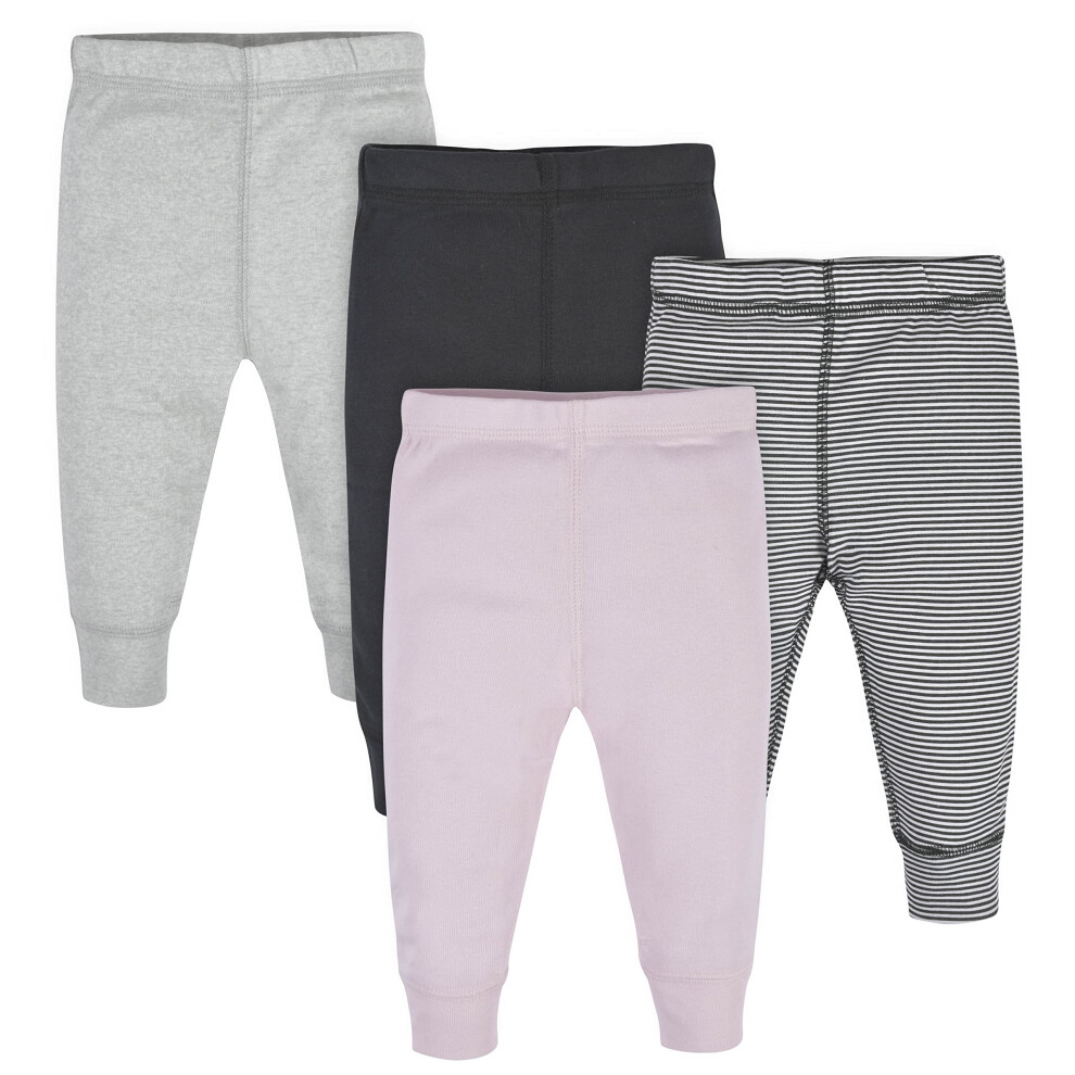 Gerber Baby Girls Multi-Pack Active Pants Set  Pink Stripe  6-9 Months