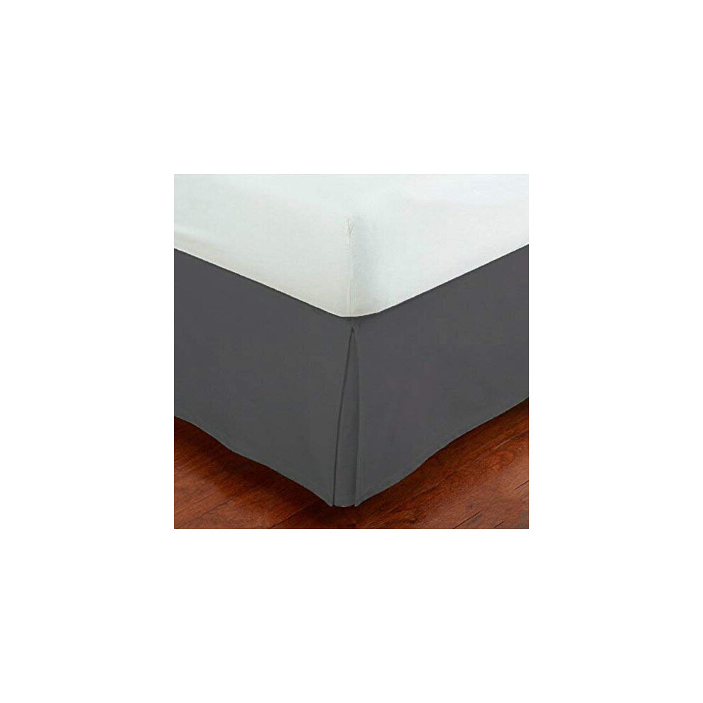 Jupe de lit sur mesure de luxe en lin Plus Queen Size 14"""" style pliss