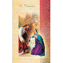 William J. Hirten Deluxe Katolska heliga kort med traditionella bner (Saint Veronica)