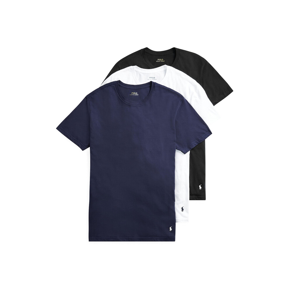Lot de 3 d   bardeurs en coton     coupe classique pour homme POLO Ralph Lauren Cruise Navy/White Blanc/Cruise Navy Noir/Blanc - Lot de 3 XX-Large