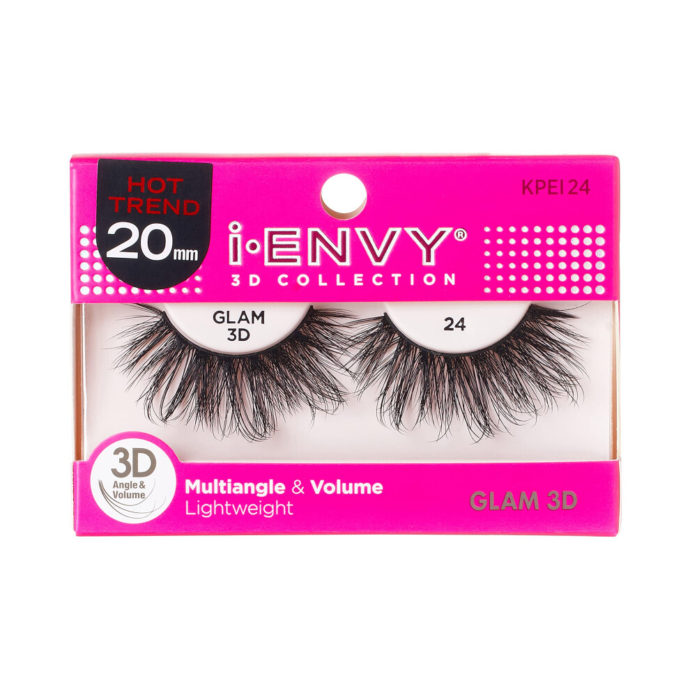 Kus Ienvy By Kiss False Eyelashes 3D Lah Glam Collection Multi-Angle & Volume Lashes Kpei24