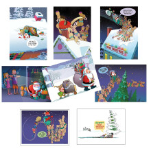 Stonehouse Collection Box-Set mit 24 lustigen Weihnachtskarten  8 Designs, 3 Karten pro Design
