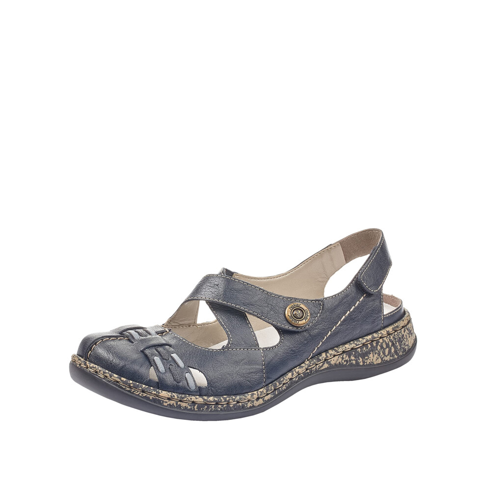 Rieker Women's Ballet Flats  Blue (Pazifik/Adria/Night Blue 14)  8.5