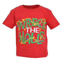 Unik   tne vianocn    tricko pre chlapcov Wreck The Halls (4 ks) cerven