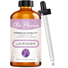 Ola Prima 4 oz Lavendel Eterisk Olja för Diffusor, Tvål, Ljus och Aromaterapi