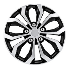 Pilot Automotive WH553-17S-BS 17 Zoll Spyder Schwarz & Silber Universal-Radkappen-Radkappen fr Autos  4er-Set  passend fr die meisten Autos