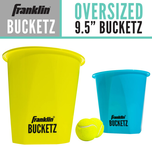 Gioco Bucketz Pong Franklin Sports - Gioco per Tailgate e Spiaggia - Set con 12 Secchi, 3 Palline e Borsa 1