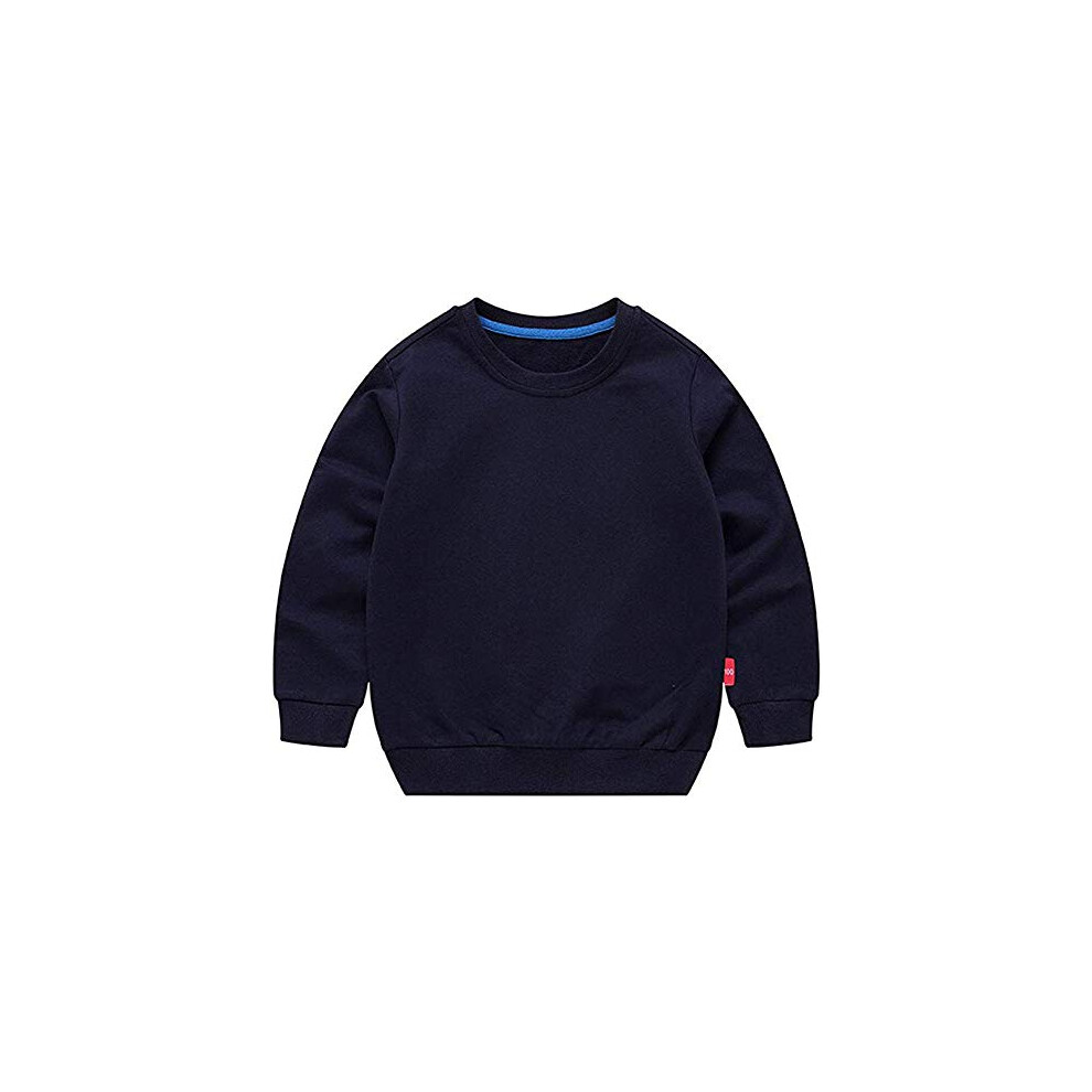 HAXICO T-shirt unisexe en coton uni pour enfants