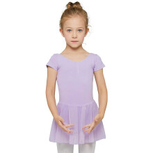MdnMd Dance Ballet Leotard for Toddler girls classic Short Sleeve Tutu