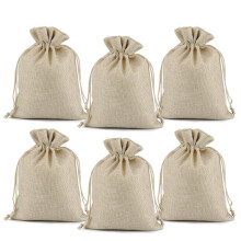 Lucky Monet 2550100PcS Burlap gift Bags Wedding Hessian Jute Bags Line