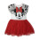 Disney Φόρεμα Disney Minnie Mouse για κορίτσια 3T Λευκό/Κόκκινο 1