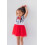 Disney Φόρεμα Disney Minnie Mouse για κορίτσια 3T Λευκό/Κόκκινο 2