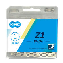 KMC Unisex 's Z1 Wide Chain Silver 112 Link