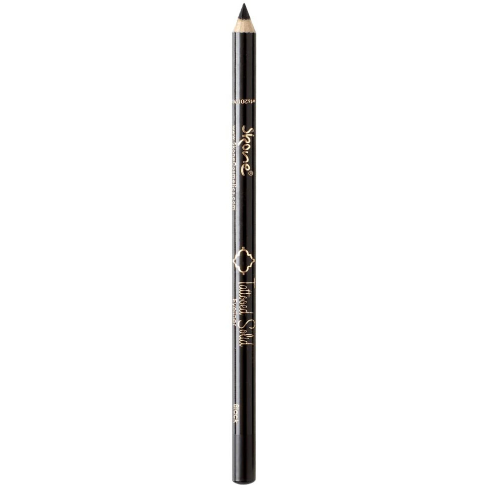 Skone Cosmetics Tattooed Solid Eyeliner - Eyeliner Pencil Black - Smooth Soft Gliding Waterproof No Smudging Pencil Eyeliner - Long Lastin