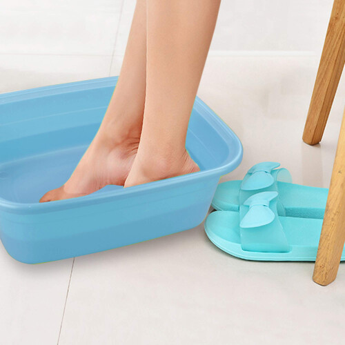 NICESH 4-Pack Plastic Dishpan 12 Quart Kitchen Wash Bin Blue 2