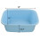 NICESH 4-Pack Plastic Dishpan 12 Quart Kitchen Wash Bin Blue 2