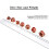 Ruby Red DND Metal Dice Dndnd 7PCS Metallic D & D terninger s?t til Dungeons and Dragons -spillet 5