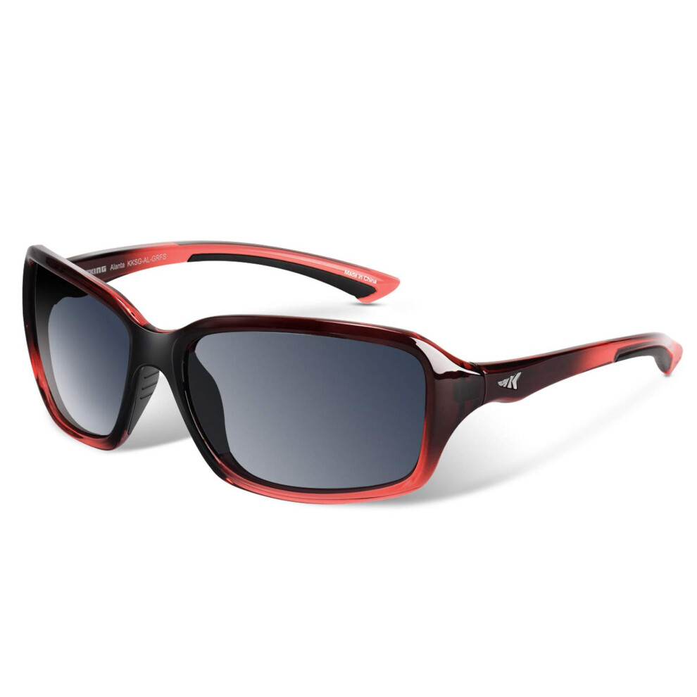 KastKing Alanta Polarized Sport Sunglasses Gloss Raspberry Fade Frame