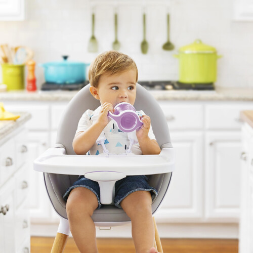 Munchkin Εύκολο Ποτήρι Μετάβασης Sippy Trainer Cup, 4 Oz, 2 Πακέτο, Μωβ 2
