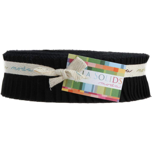Bella Solids Black Honey Bun 40 Tiras de 1,5 polegadas MODA Fabrics 9900HB 99