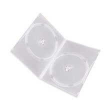 Maxtek 7mm Λεπτή Διαφανής Διπλή Θήκη CD/DVD, Πακέτο 50 Τεμαχίων (2 Δίσκοι ανά Θήκη)